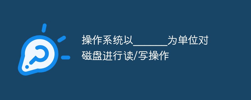 操作系統以______為單位對磁盤進行讀/寫操作