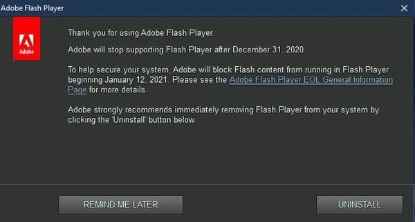 Windows10將永久刪除FlashPlayer:Adobe確認明年1月12日終結