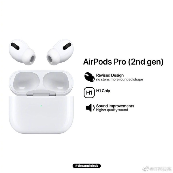 蘋果再次改變產品形態！新AirPods Pro渲染圖曝光：耳機柄被削沒了