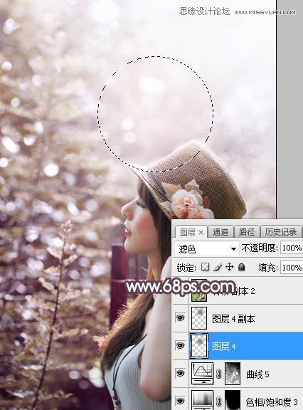 PS調出外景人像甜美逆光藝術效果
