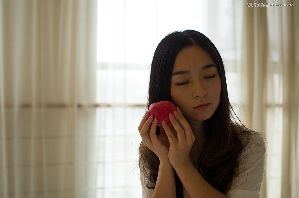 PS調出室內曝光不足人像甜美膚色