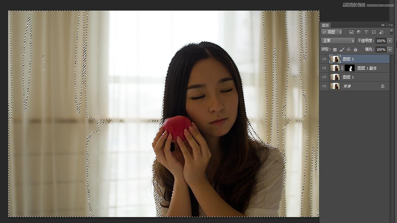 PS調出室內曝光不足人像甜美膚色