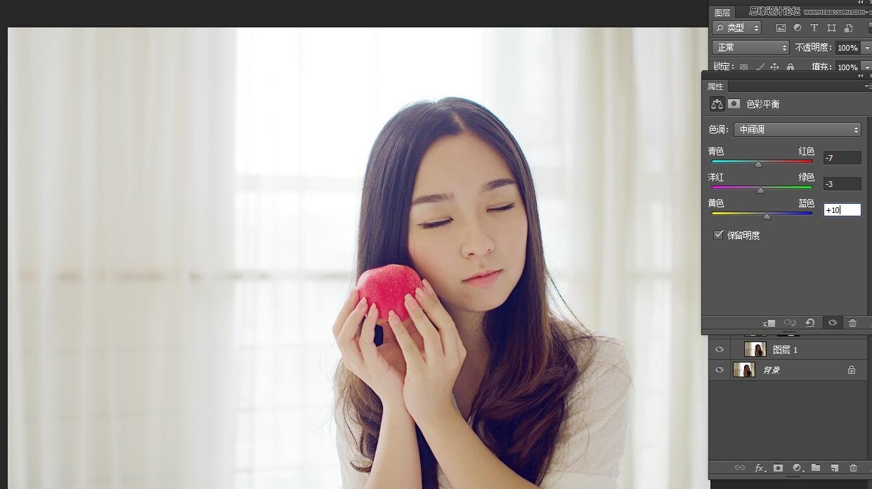 PS調出室內曝光不足人像甜美膚色