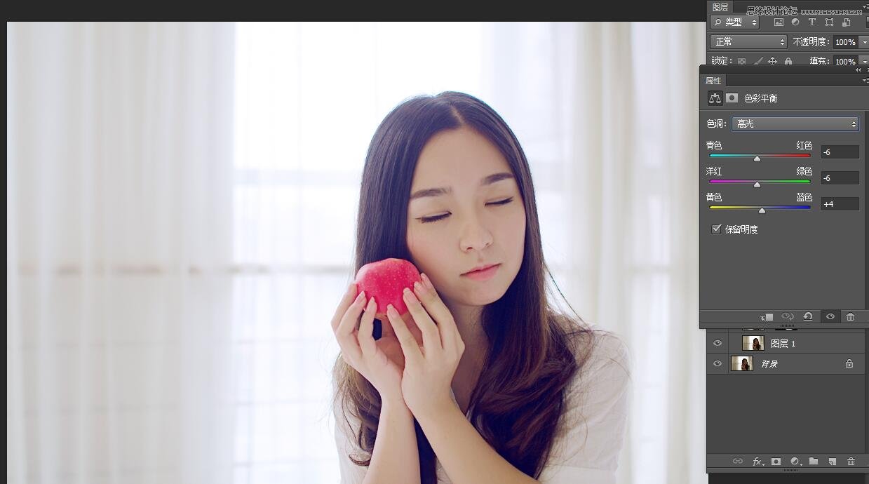 PS調出室內曝光不足人像甜美膚色