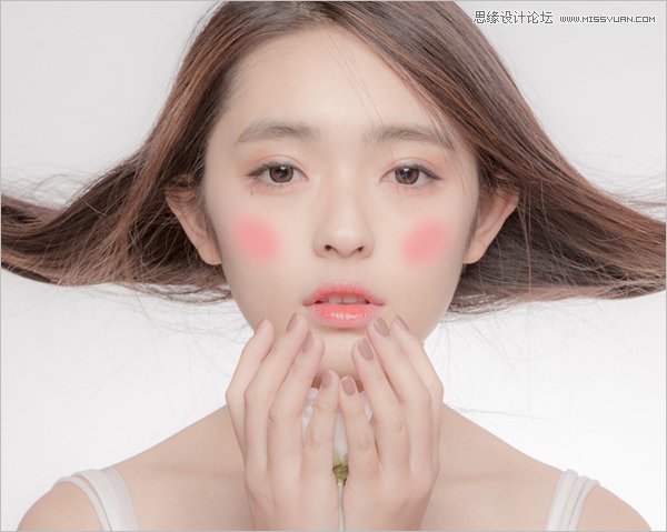 ps調出人像照片粉嫩的膚色效果