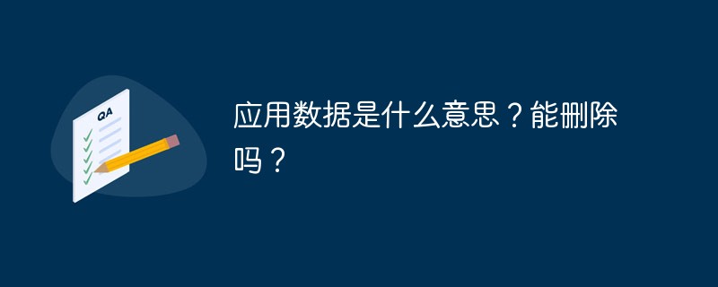 應用數據是什么意思？能刪除嗎？