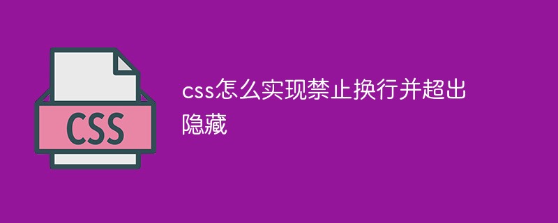 css怎么實現禁止換行并超出隱藏