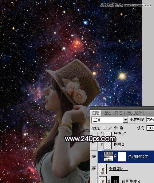 PS制作創意風格的星空人像效果教程