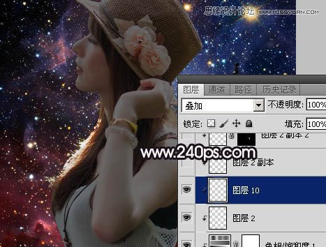 PS制作創意風格的星空人像效果教程