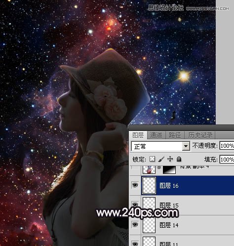 PS制作創意風格的星空人像效果教程