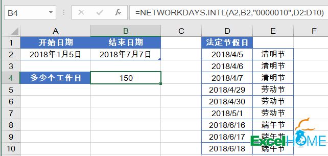 excel WORKDAY WEEKDAY函數明天星期六，后天呢？