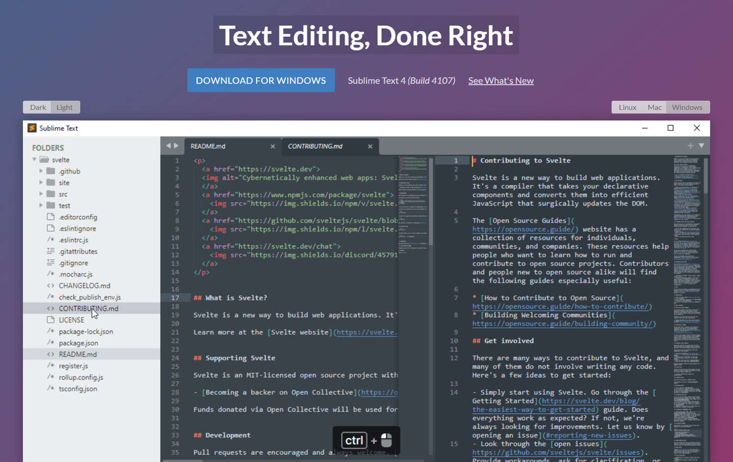Sublime Text 4 首個穩定版發布:全新 UI、多選項卡、支持蘋果 M1