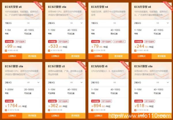 2021年6月份全新整理阿里云服務(wù)器租用費用價格表,最低79元/年