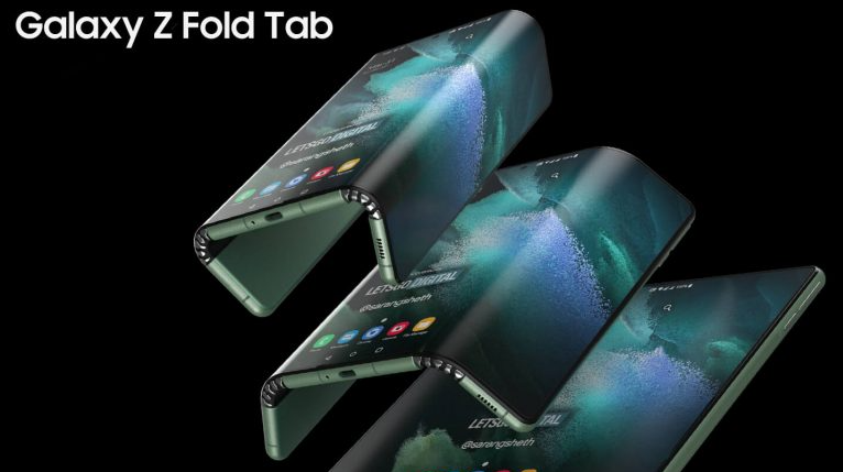 三星 Galaxy Z Fold Tab 手機(jī)渲染圖曝光:基于雙鉸鏈設(shè)計(jì)的雙折疊屏手機(jī)