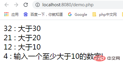 PHP使用三元運(yùn)算符測試數(shù)字是否大于指定數(shù)【附實(shí)例】
