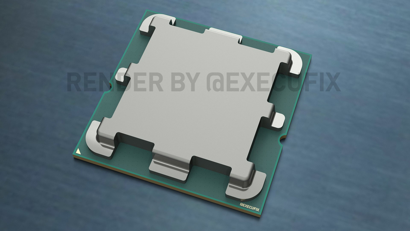 AMD Zen 4 處理器渲染圖曝光:八爪金屬上蓋,AM5 接口