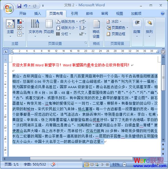 設置分欄效果 Word2007設置分欄效果不求人！