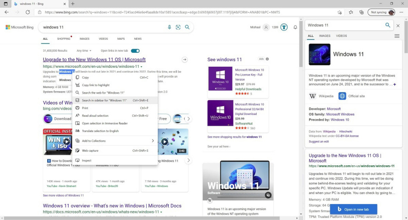 谷歌 Chrome 瀏覽器將推出類似微軟 Edge 的側邊欄搜索功能