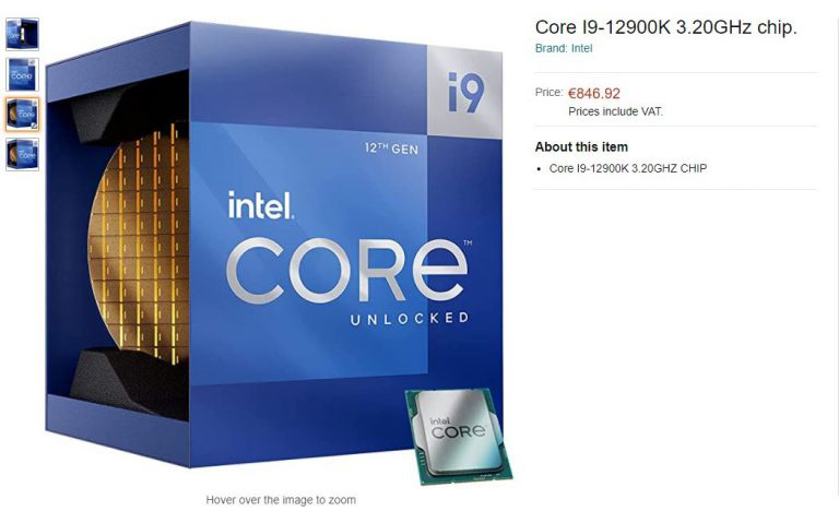 亞馬遜偷跑英特爾酷睿 i9-12900K 等 Alder Lake CPU，定價不菲