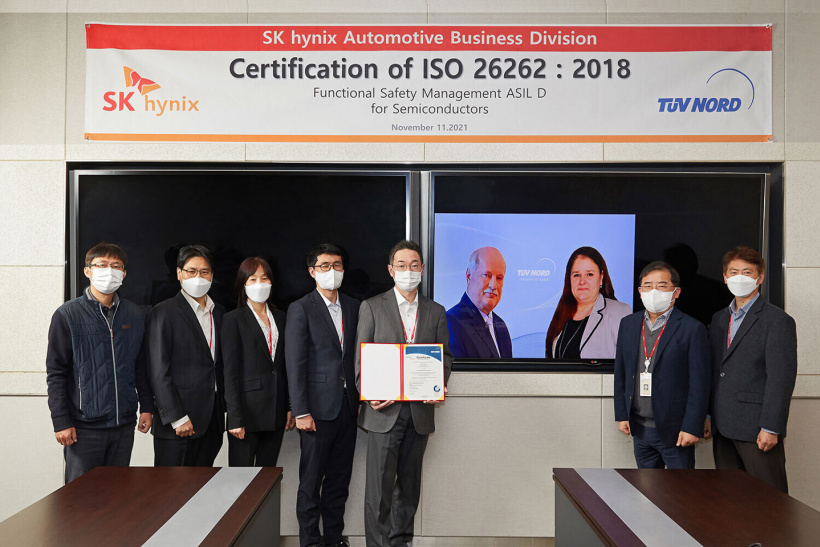 SK 海力士獲得 ISO 26262 汽車半導體芯片安全認證