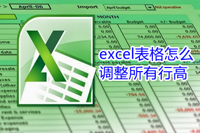 excel表格怎么調整所有行高 excel表格調整所有行高的方法