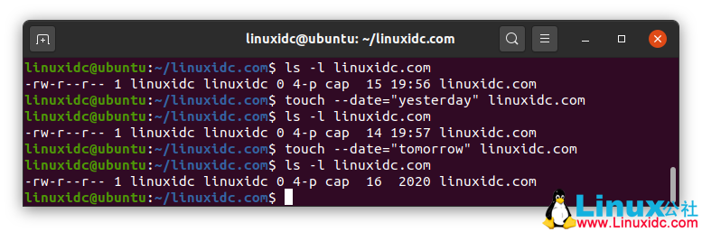 Linux中15個有用的touch命令示例