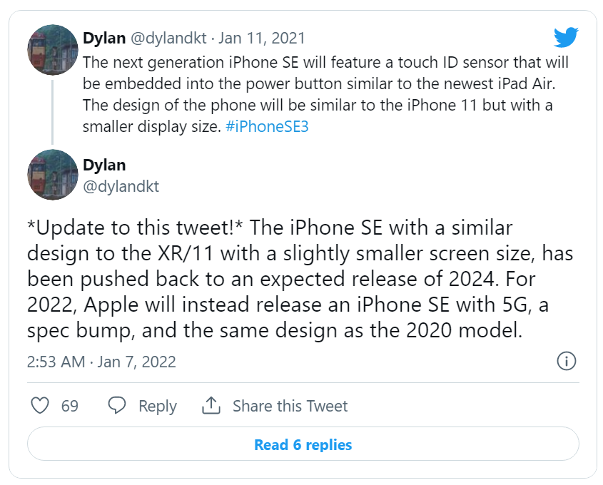 爆料：2022 款蘋果 iPhone SE 設(shè)計(jì)不變、支持 5G，2024 年外觀才會(huì)大改