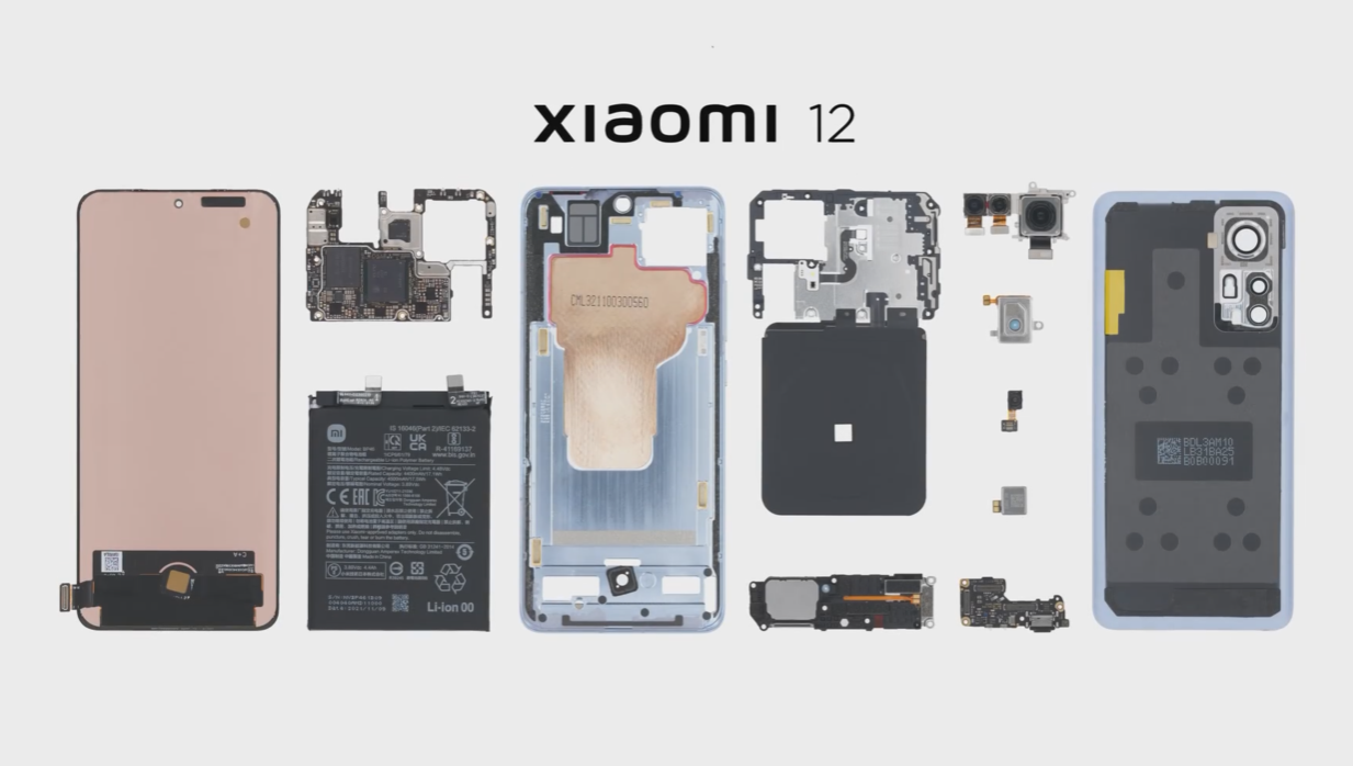 小米 12 官方拆解視頻公布:索尼 IMX766、全新一代驍龍 8 移動(dòng)平臺(tái)、新一代鈷酸鋰材料電池…