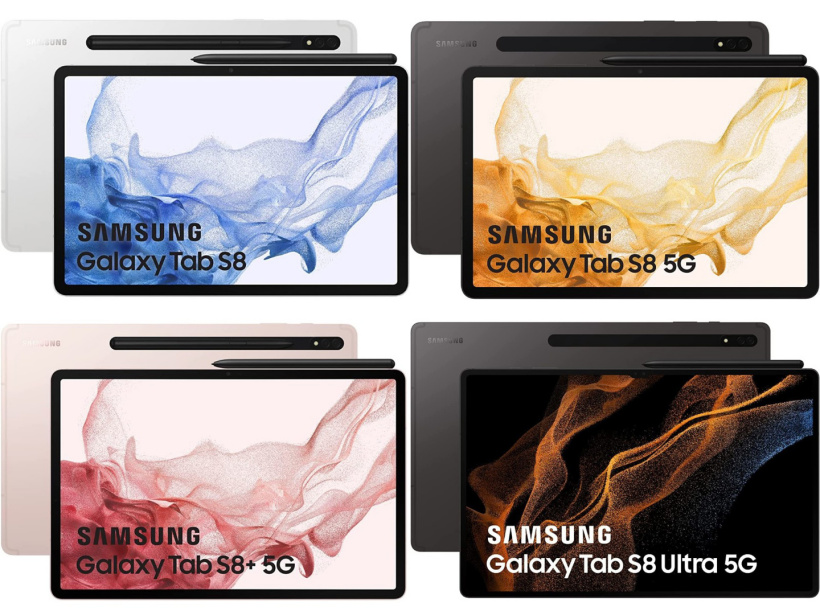 三星 Galaxy Tab S8 系列全方位渲染圖曝光：手寫筆可“視覺隱身”