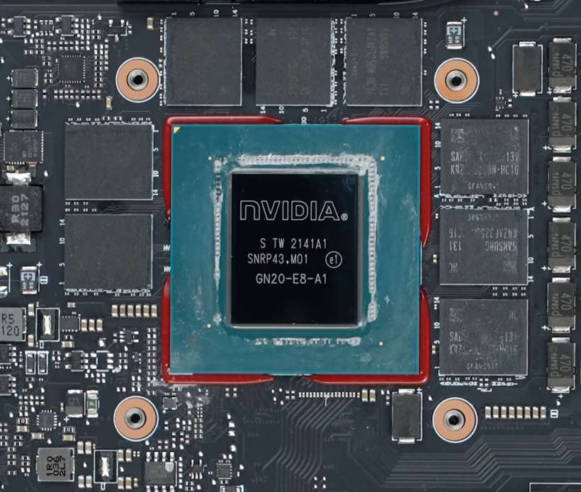 英偉達 RTX 3080 Ti 移動 GPU 實拍曝光:GA103 核心面積更大