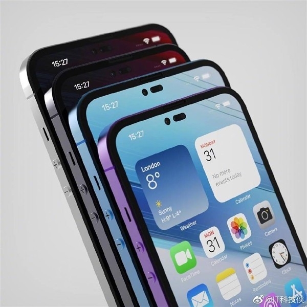 iPhone 14系列最新渲染圖來襲:挖孔又有變化 看完放心了