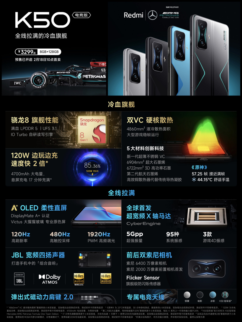 Redmi K50 電競版發(fā)布，3299起