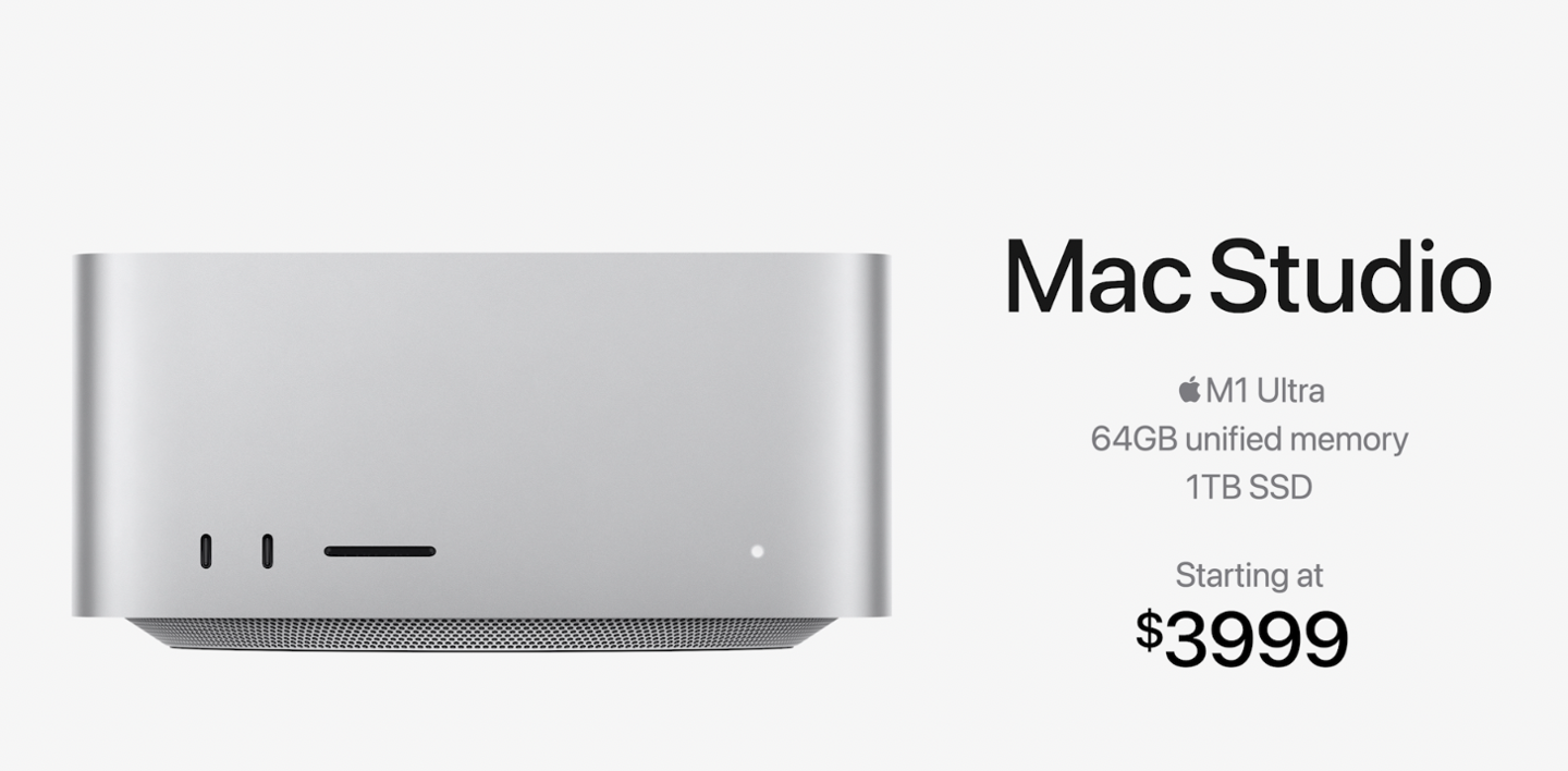 14999 元起，蘋果 Mac Studio 發(fā)布：搭載 M1 Max / Ultra，性能超 Mac Pro