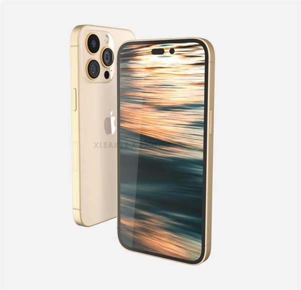 iPhone 14 Pro超清概念圖曝光:獨特挖孔屏、“土豪金”回歸