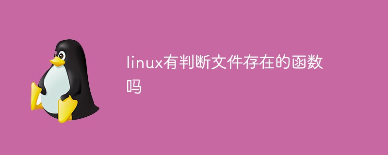 linux有判斷文件存在的函數(shù)嗎