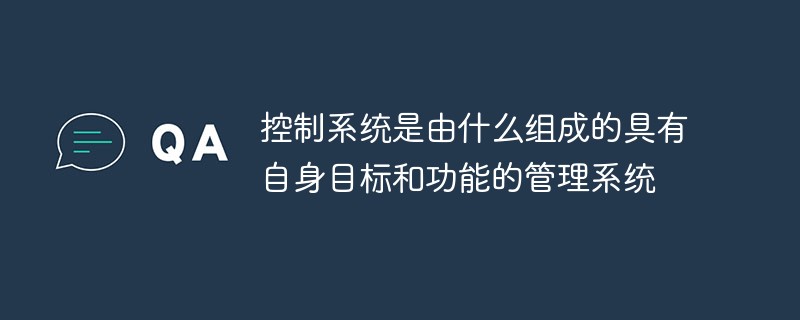 控制系統是由什么組成的具有自身目標和功能的管理系統