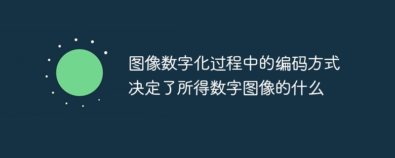 圖像數字化過程中的編碼方式決定了所得數字圖像的什么