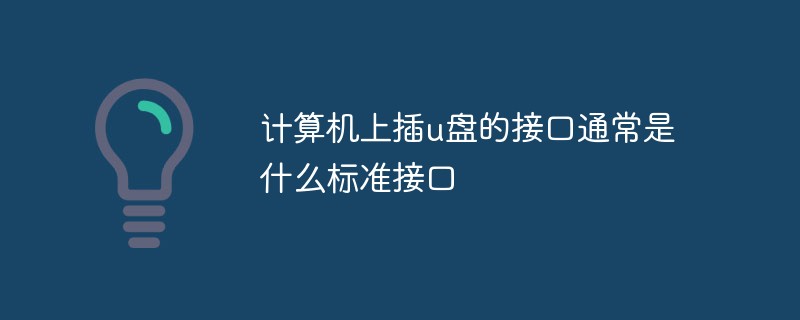 計算機上插u盤的接口通常是什么標準接口