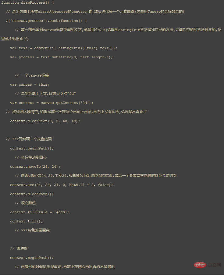 通過(guò)html5中的canvas來(lái)繪制一個(gè)圓環(huán)形進(jìn)度條